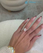 3.50 Carats IGI Certifed Lab Grown Oval Cut Diamond Engagement Ring