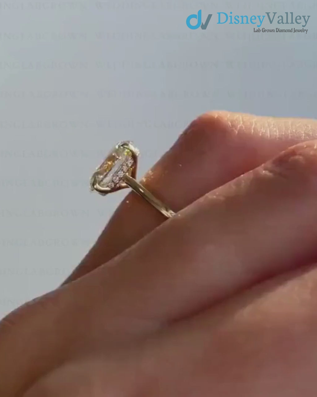 2 Ct Oval Diamond Hidden Halo Solitaire Engagement Ring