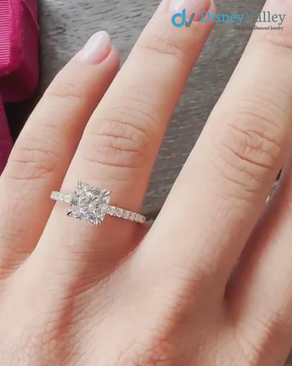 1.5 ct Lab Grown Diamond Ring , Princess Cut Engagement Ring