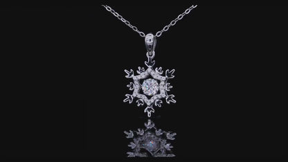 0.5ct 5mm Round Moissanite Pendant: Icy Radiance