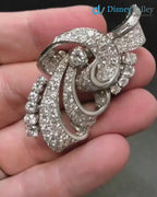 Art Deco Vintage floral with moissanite diamond brooch