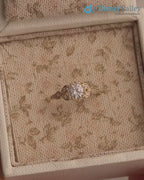 Wild garden leaf vintage solitaire engagement rings
