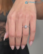 IGI Certified Oval Cut D/VVS2 Lab Grown Diamond Engagement Ring