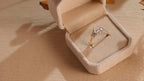 Solid Gold Elongated Cushion Moissanite Engagement Ring with Side Stone, Anniversary Gift