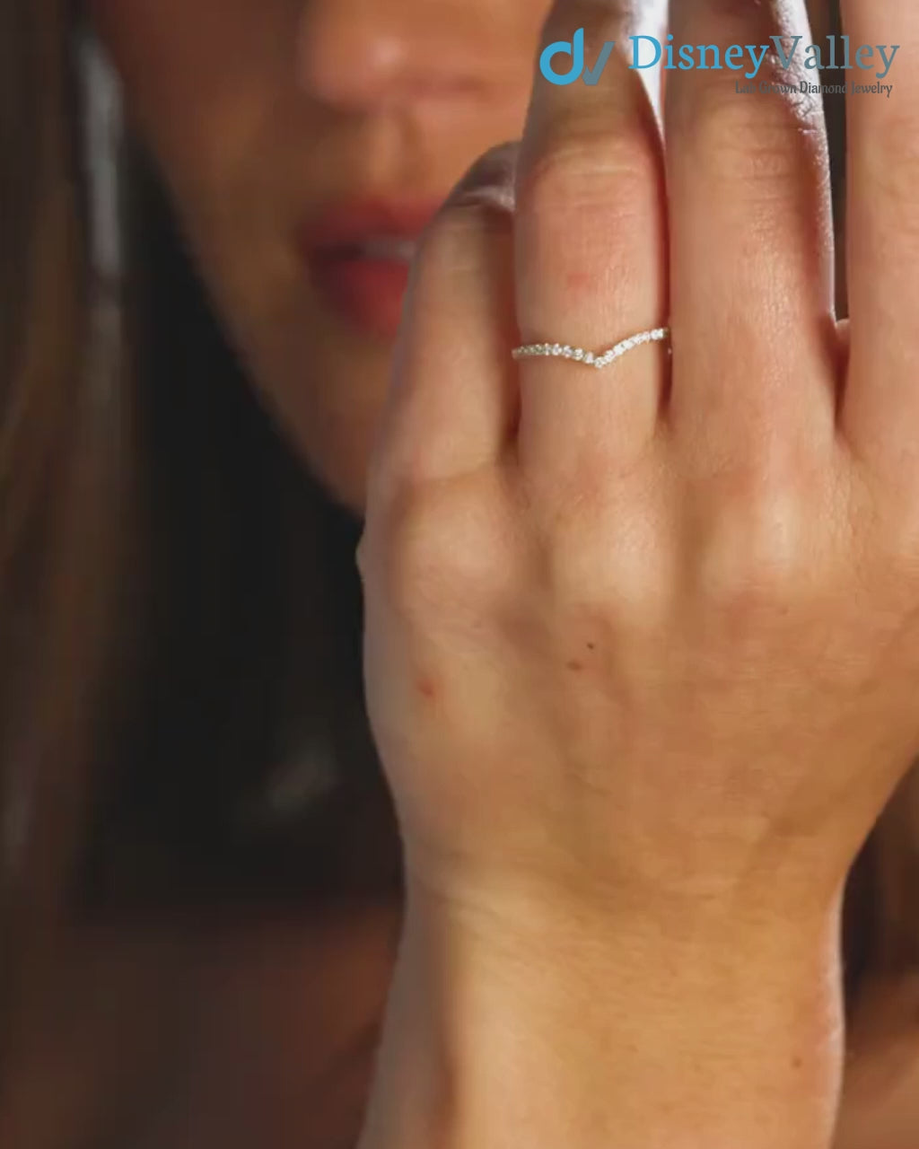 Dainty 14k Gold Chevron Ring | V Shape Thin Diamond Ring | Fine Gold Jewelry