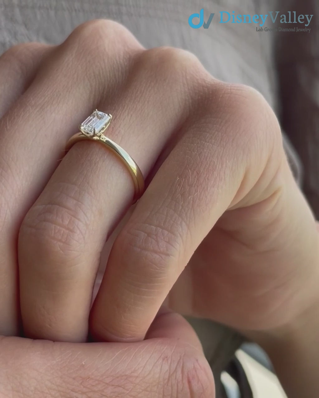 single stone emerald moissanite minimalist wedding ring