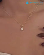 1 Carat Lab Grown Diamond Necklace For Ladies , Pear Shape Solitaire Pendant