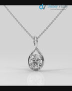 Round Brilliant IGI certified lab grown diamond pendant