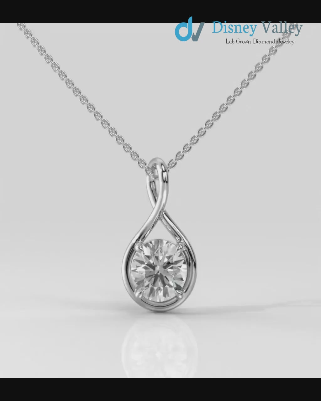 Round Brilliant IGI certified lab grown diamond pendant
