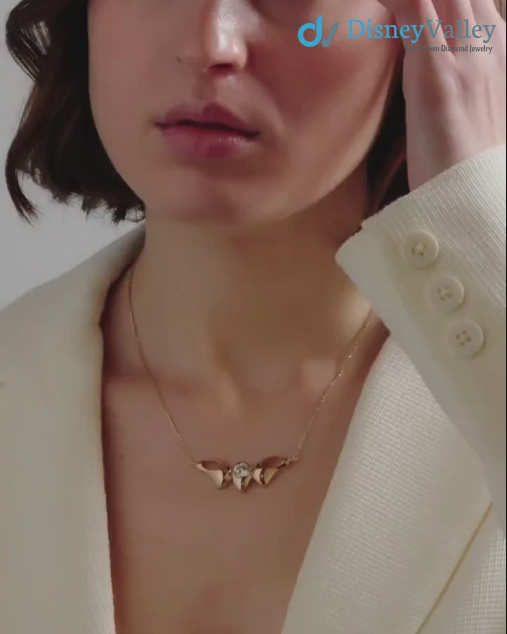 1.40 Carat Butterfly Necklace Lab Grown Diamond Timeless jewelry