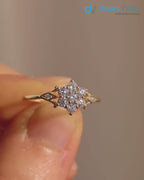 Victoria bloom round vintage engagement ring, wedding ring, diamond ring