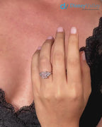 3.30 Carat IGI Certified Fancy intense Pink  Radiant Cut Lab Grown Diamond Engagement Ring