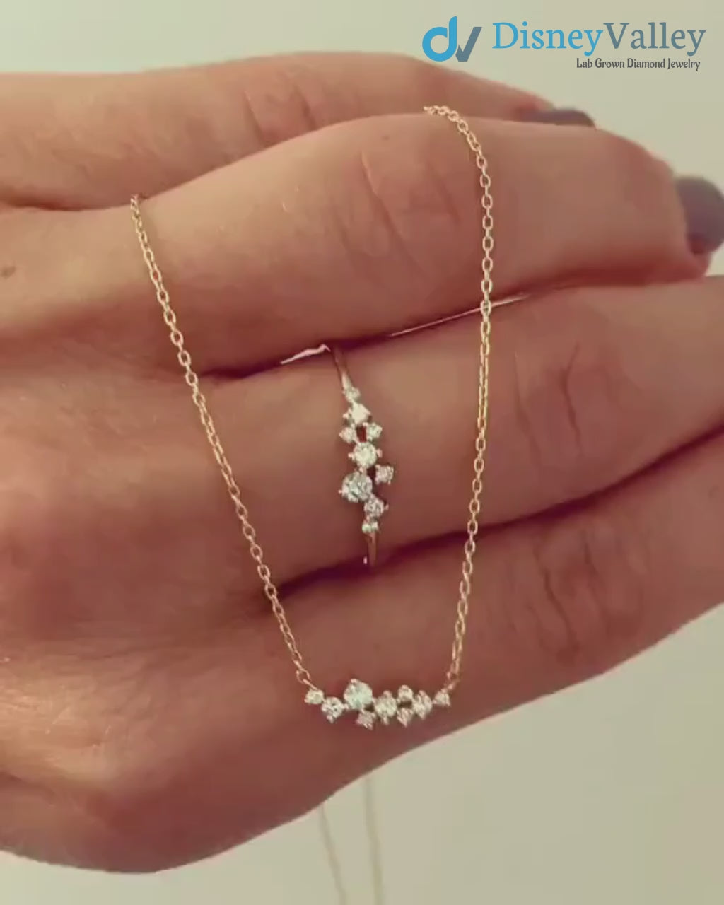 Diamond Cluster Ring Unique Diamond Stackable Engagement Ring