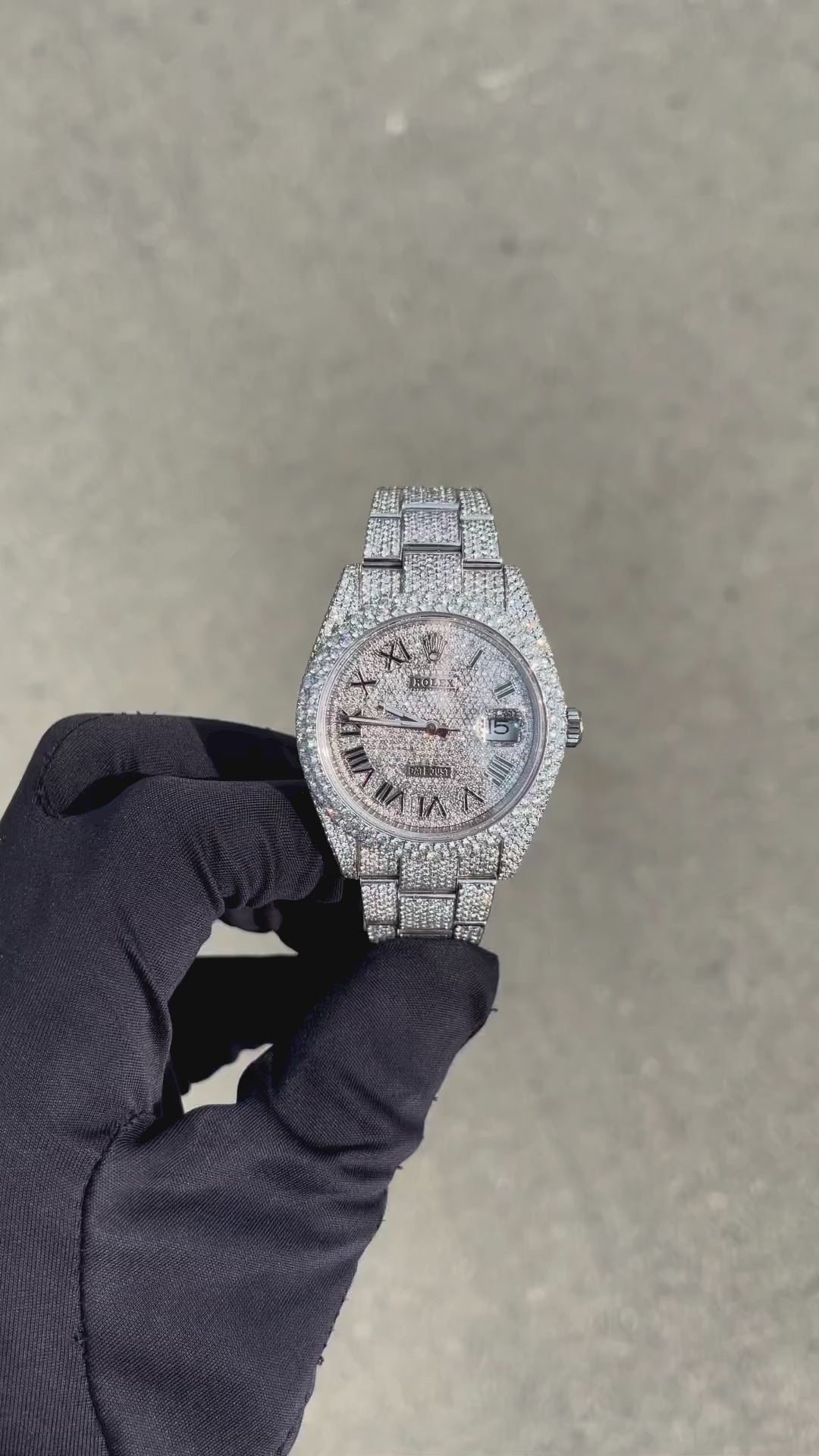 Diamond Rolex Datejust Oyster 41mm - Stainless Steel - Arabic Dial