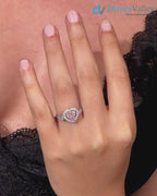 1.80 Carat Heart Cut Lab Grown Pink Diamond Engagement Ring