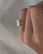 2 Carat Oval Lab Grown Diamond Solitaire Ring Bezel Set Diamond Engagement Ring