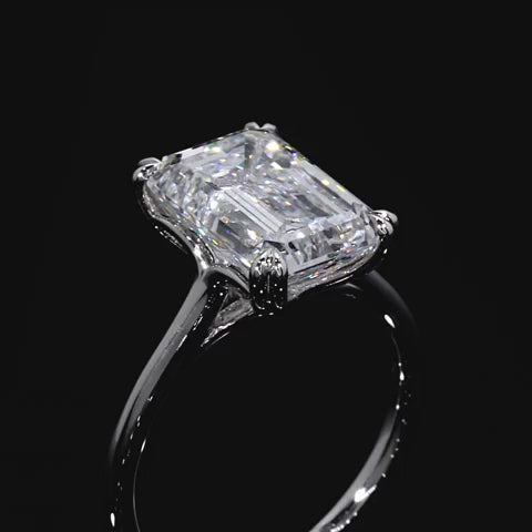 Solitaire Moissanite Diamond Engagement Ring