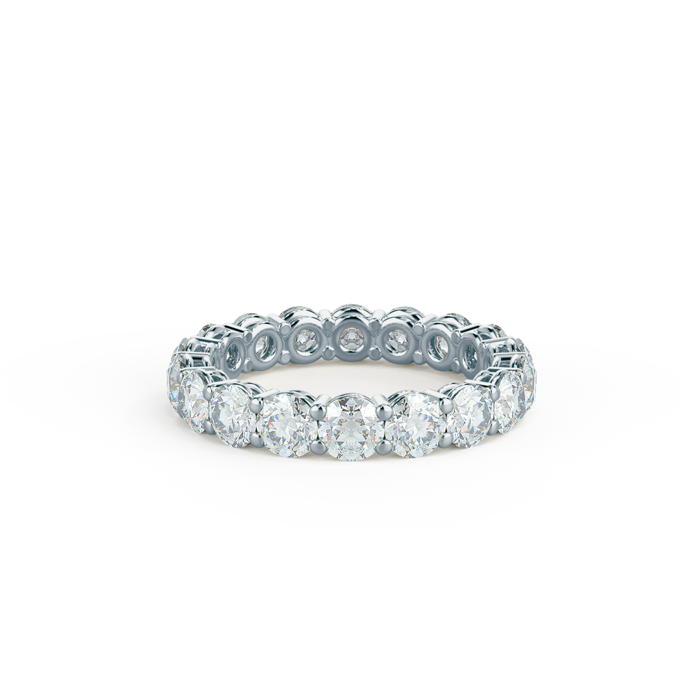1.98 TCW Round Brilliant Cut Moissanite Full Eternity Wedding Band