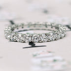 1.98 TCW Round Brilliant Cut Moissanite Full Eternity Wedding Band