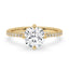 Cushion Cut Diamond Compass Prong Setting Engagement Ring