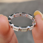 Full Eternity Moissanite Baguette Band