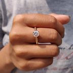 Round Bezel Engagement Ring In Solitaire Style