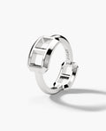 HERCULES Silver Double Link Ring