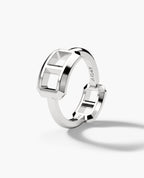 HERCULES Silver Double Link Ring