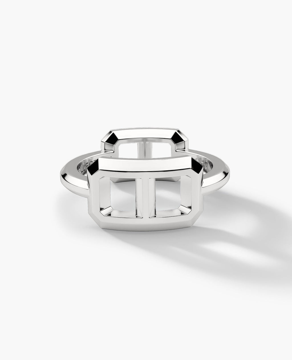 HERCULES Silver Double Link Ring