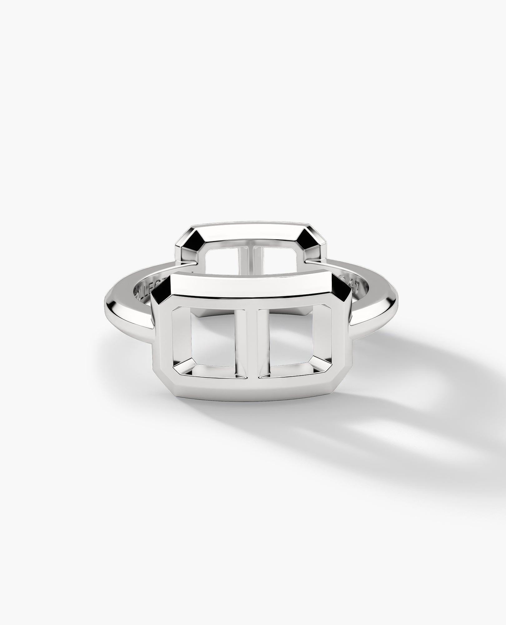 HERCULES Silver Double Link Ring