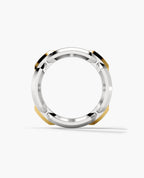 HERCULES Two-Tone Silver and 18k Yellow Gold Ring