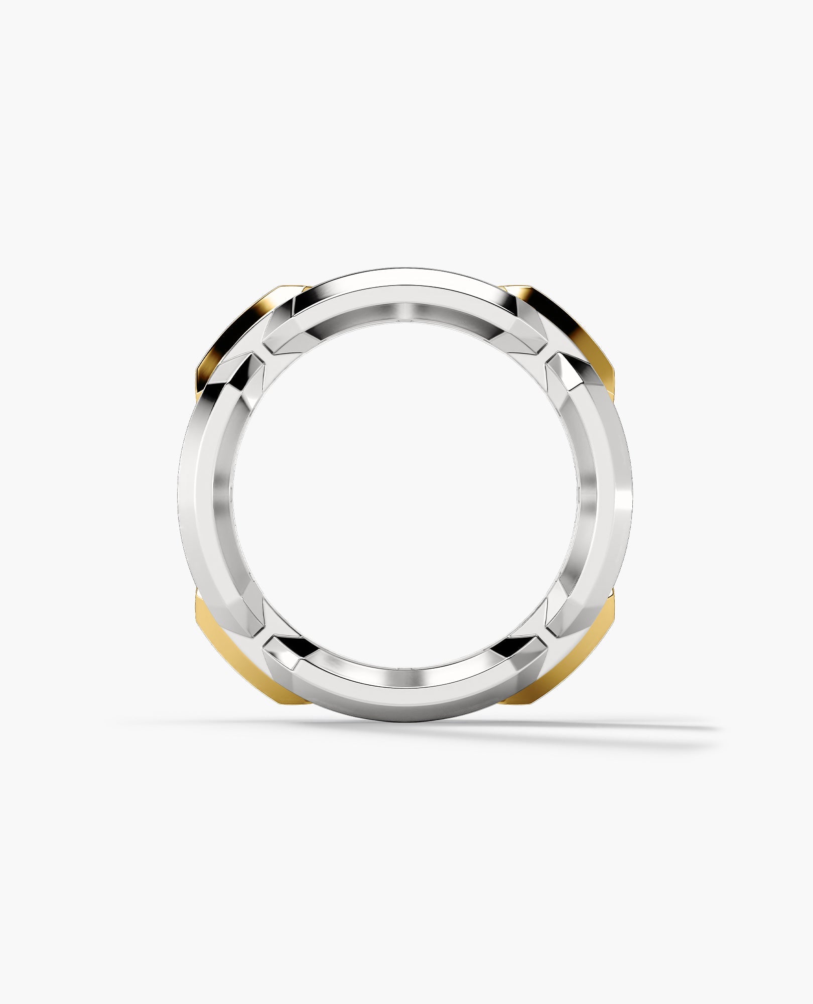HERCULES Two-Tone Silver and 18k Yellow Gold Ring