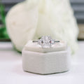 2.50 CT Radiant Moissanite Three Stones Engagement Ring