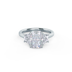2.50 CT Radiant Moissanite Three Stones Engagement Ring