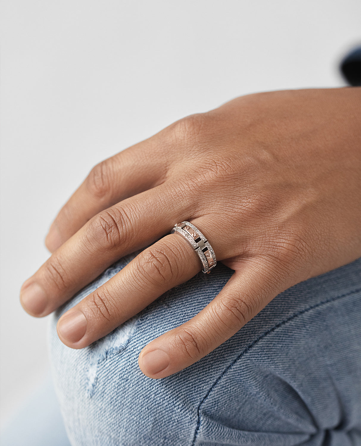 REX Two-Tone Gold Ring with 0.40ct Diamonds