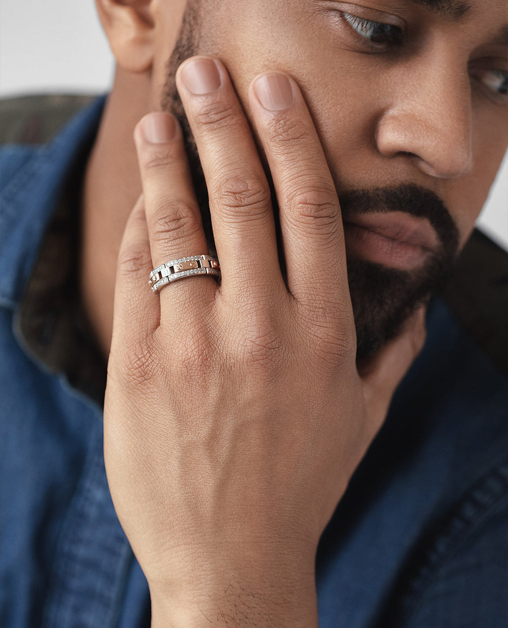 REX Two-Tone Gold Ring with 0.40ct Diamonds