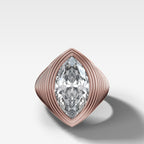 Ripple Solitaire Engagement Ring with Marquise Cut Diamond