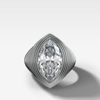 Ripple Solitaire Engagement Ring with Marquise Cut Diamond