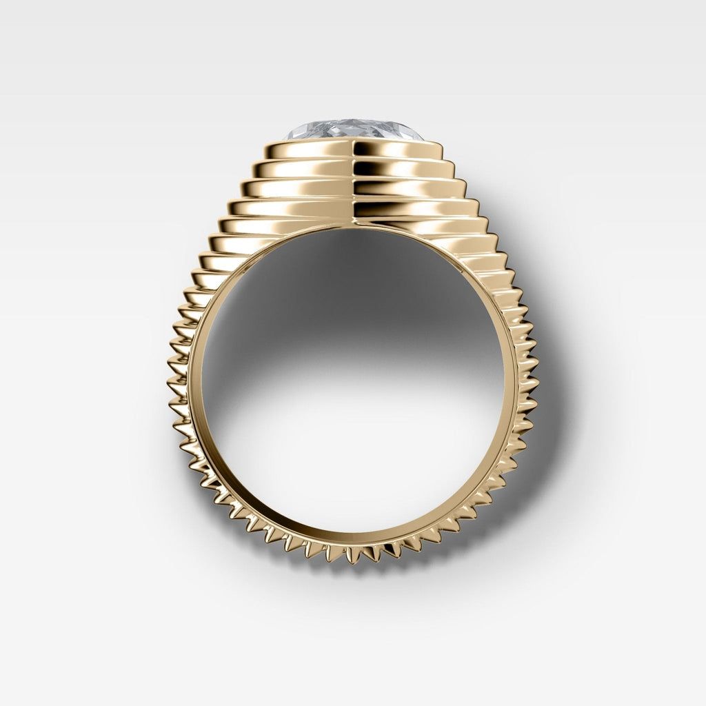 Ripple Solitaire Engagement Ring with Marquise Cut Diamond