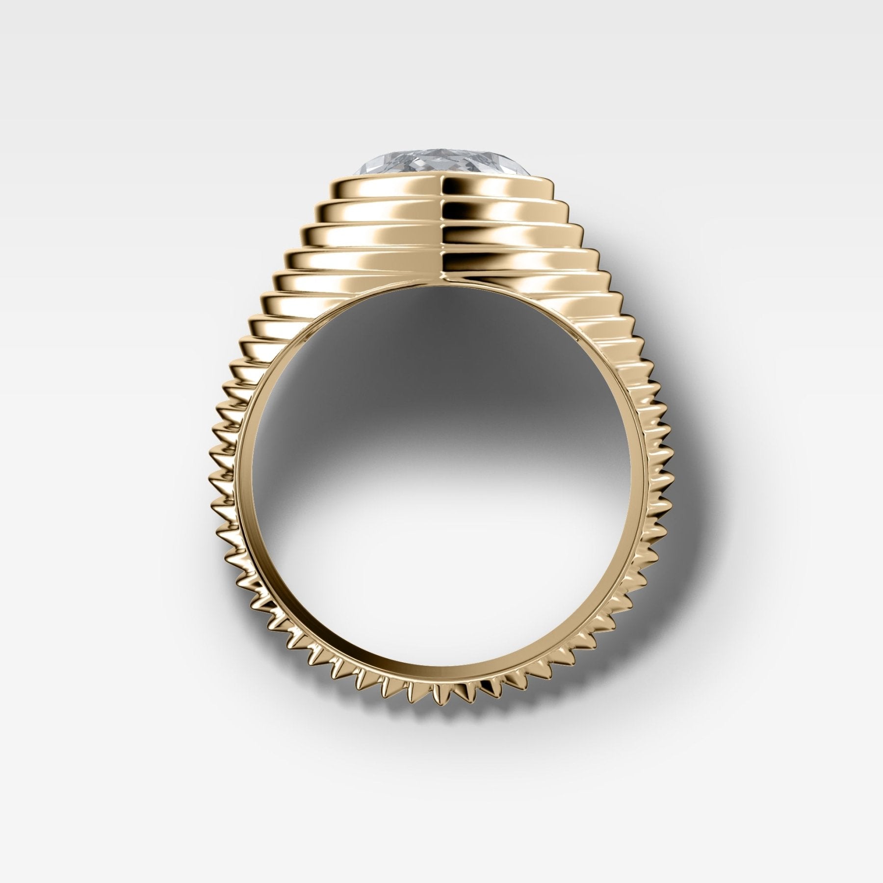 Ripple Solitaire Engagement Ring with Marquise Cut Diamond