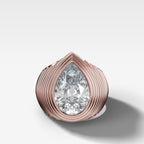 Ripple Solitaire Engagement Ring with Pear Cut Diamond