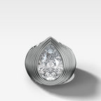 Ripple Solitaire Engagement Ring with Pear Cut Diamond