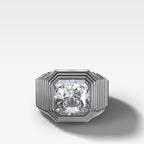 Ripple Solitaire Engagement Ring with Radiant Cut Diamond