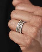 ROPES Two-Tone Gold Ring with 1.05ct Diamonds