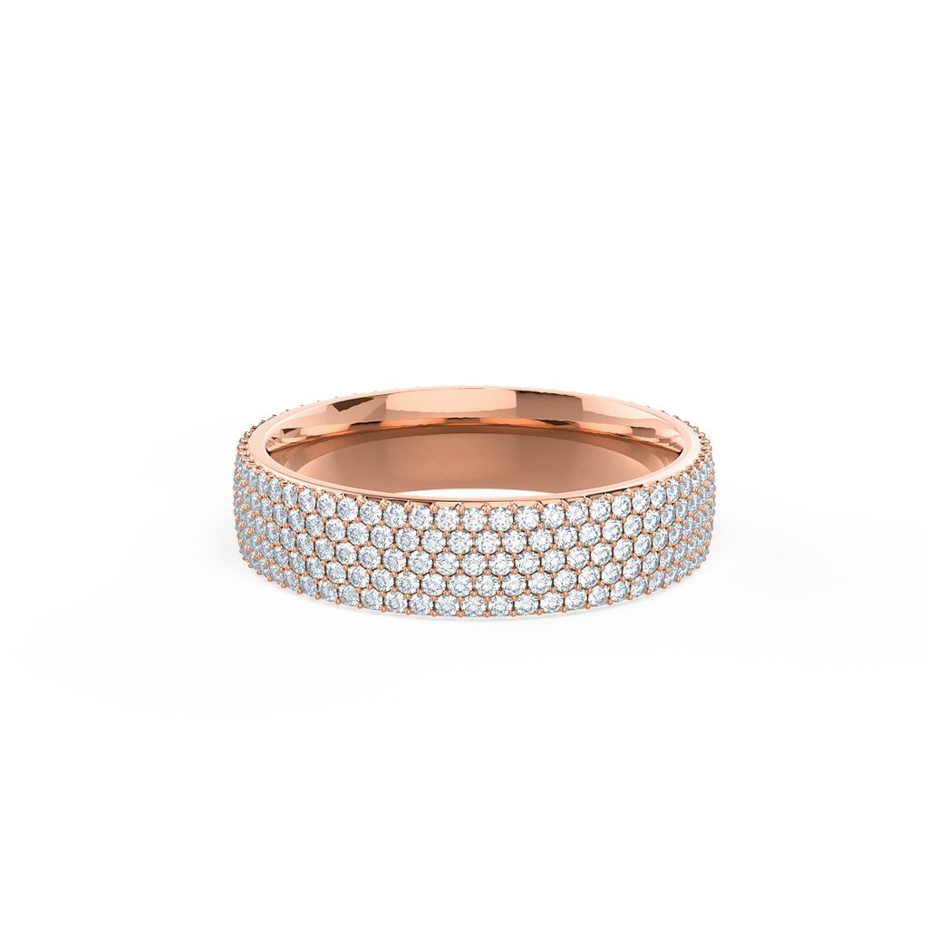 1.45 TCW Round Cut Micro Setting Moissanite Wedding Band