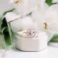 2.25 CT Round Brilliant Cut Moissanite Halo Setting Engagement Ring