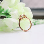 2.0 CT Round Moissanite Three Stone Setting Engagement Ring