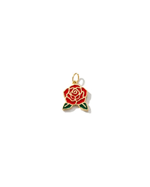 Rose Charm Flower Birth Jewelry,  Special Gift for Birth