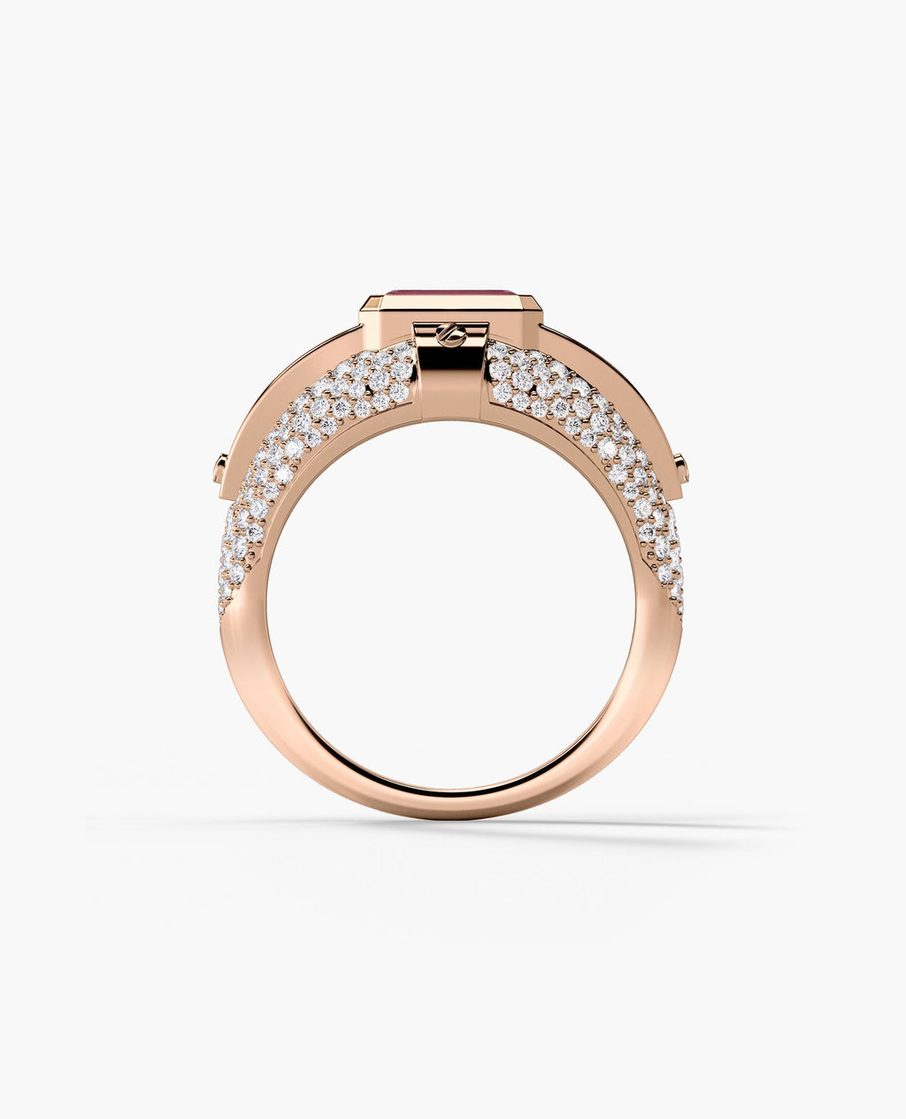 CARLIN Gold Signet Ring with 3.10ct Rubies and Diamonds