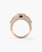 CARLIN Gold Signet Ring with 3.10ct Rubies and Diamonds